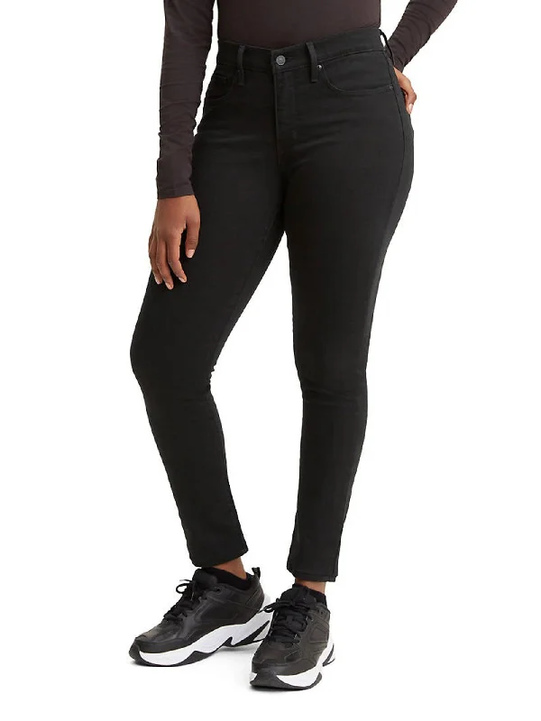 311 Shaping Skinny Soft Black Jeans Trendy Wide-Leg High-Waist Denim