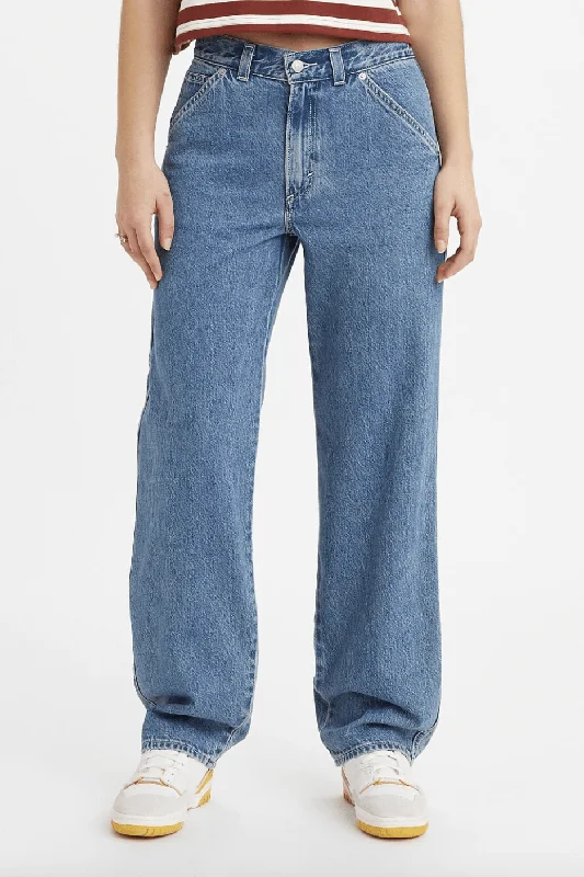 LEVI'S UTILITY DAD BAGGY JEANS - GOLLY GEE Comfortable Folded Hem Jeans