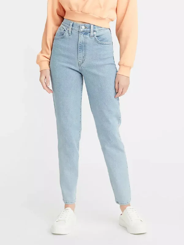 High Waisted Mom Jeans Trendy Classic Fit Jeans