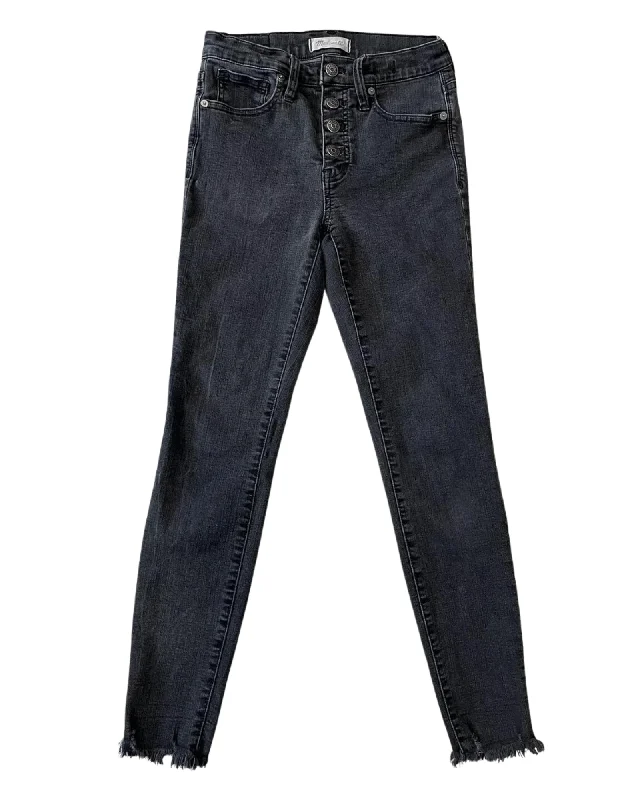 Madewell-9" high rise skinny jeans Raw Hem Button Fly Pants Comfortable Boyfriend Jeans Madewell-9" high rise skinny jeans Raw Hem Button Fly Pants Comfortable Boyfriend Jeans