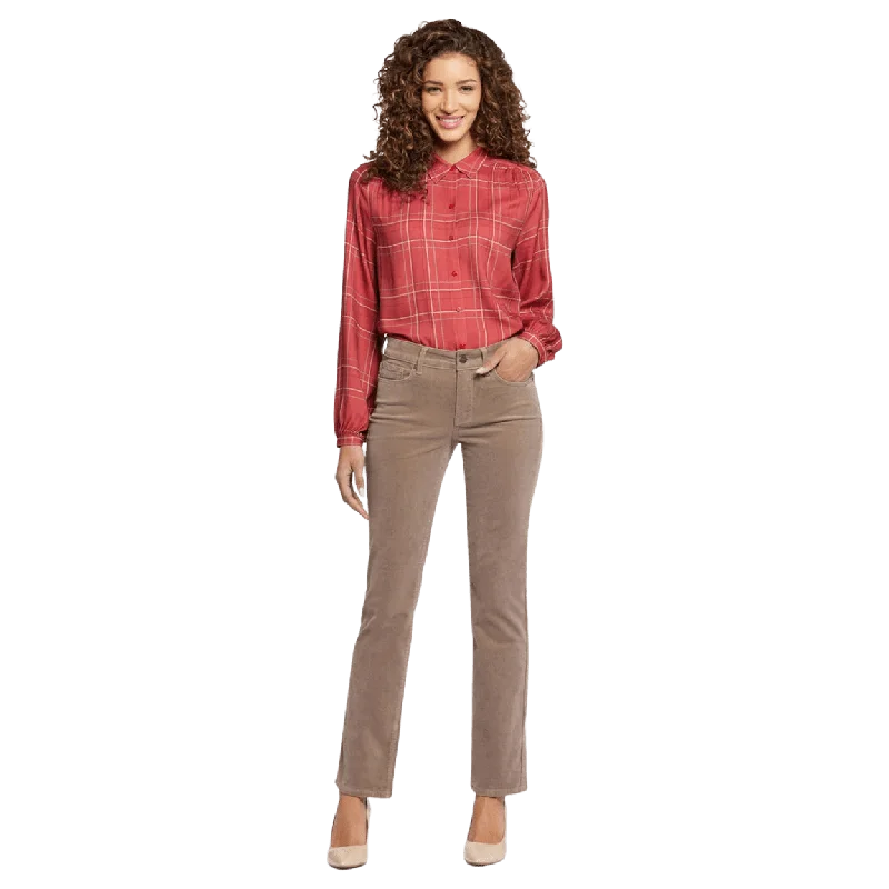 NYDJ Marilyn Straight Jeans Stylish Shredded Denim Jeans