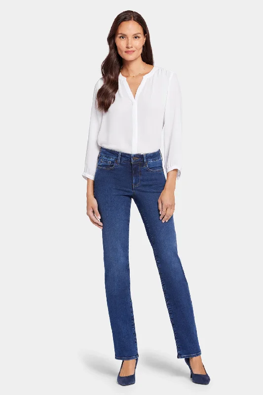 Marilyn Straight Jeans - Cooper Fashionable Frayed Hem Denim