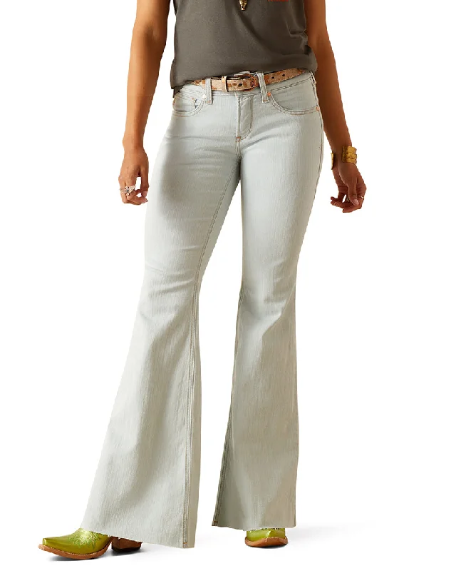 Women's Perfect Rise Ophelia Flare Jeans Comfortable Dark Wash Jeans