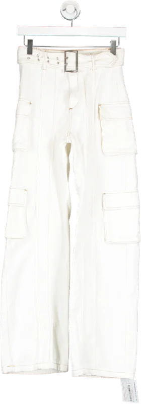PrettyLittleThing Cream Sand Pocket Detail Belted Jeans UK 4 Trendy Cut-Off Denim Shorts PrettyLittleThing Cream Sand Pocket Detail Belted Jeans UK 4 Trendy Cut-Off Denim Shorts