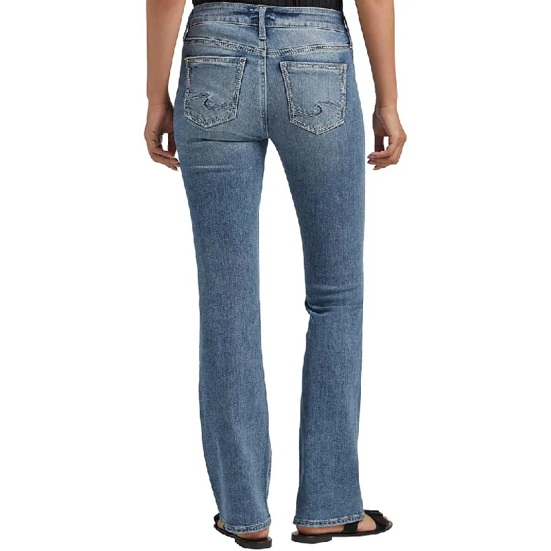 Silver Jeans Women's Suki Mid Rise Bootcut Jeans Fashionable Vintage Wash Jeans