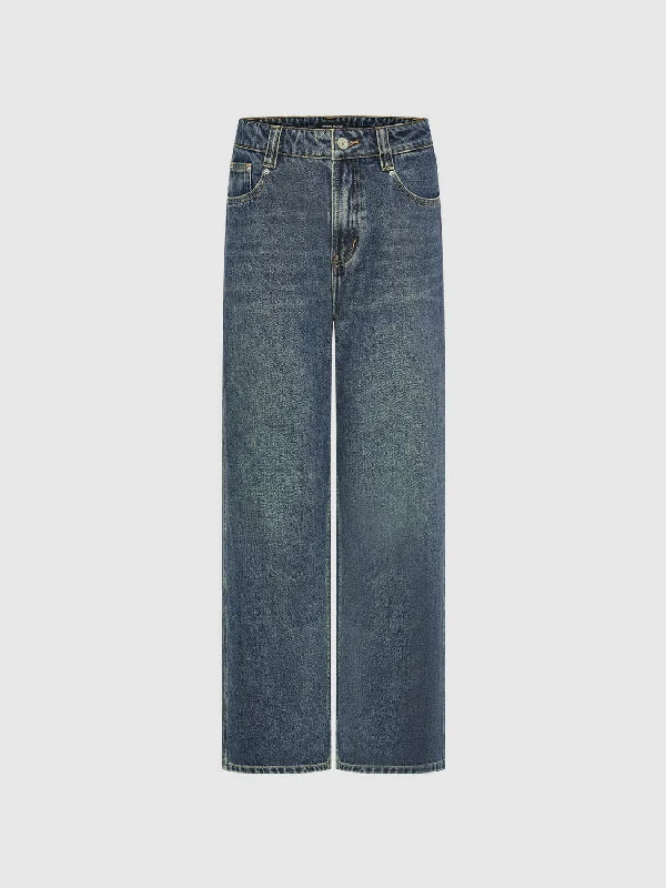 Straight Jeans Trendy Skinny Fit Jeans