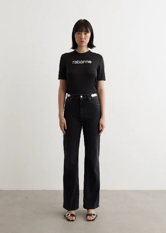 Straight Leg Jeans Elegant High-Waisted Flared Jeans