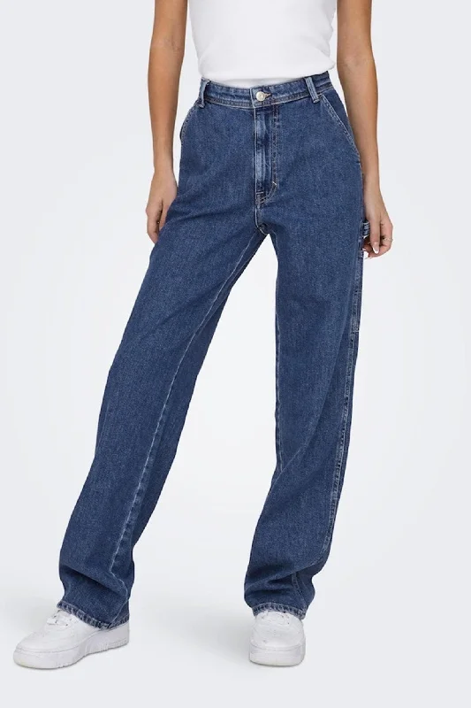 West Højtaljet Jeans - Medium Blue Denim Stylish Plus Size Denim Jeans