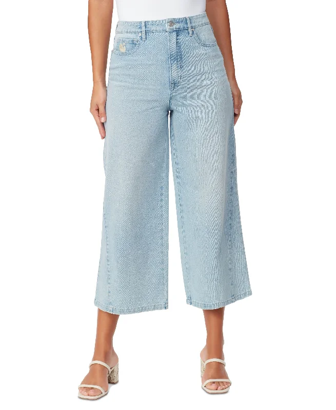 Women's Gloria Vanderbilt x Christian Siriano Rori Cropped Wide-Leg Jeans Casual Bootcut Ripped Jeans Women's Gloria Vanderbilt x Christian Siriano Rori Cropped Wide-Leg Jeans Casual Bootcut Ripped Jeans