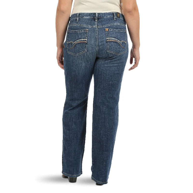 Wrangler Women's Aura Instantly Slimming Jeans - Plus Fashionable Mom Jeans