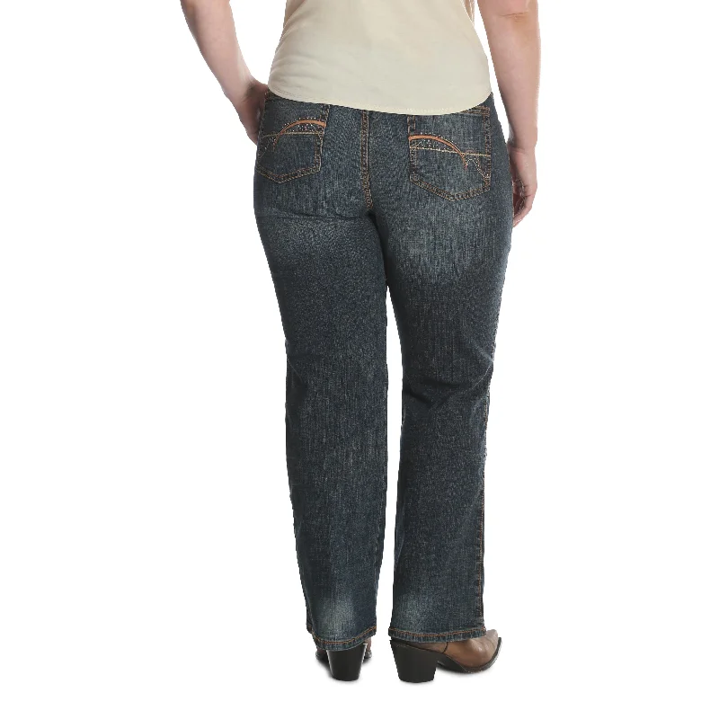 Wrangler Women's Aura Instantly Slimming Jeans - Plus Trendy Classic Fit Jeans