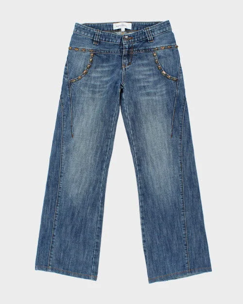 Y2k 00s Mary Villa Jeans - W28 L30 Elegant Raw Hem Jeans